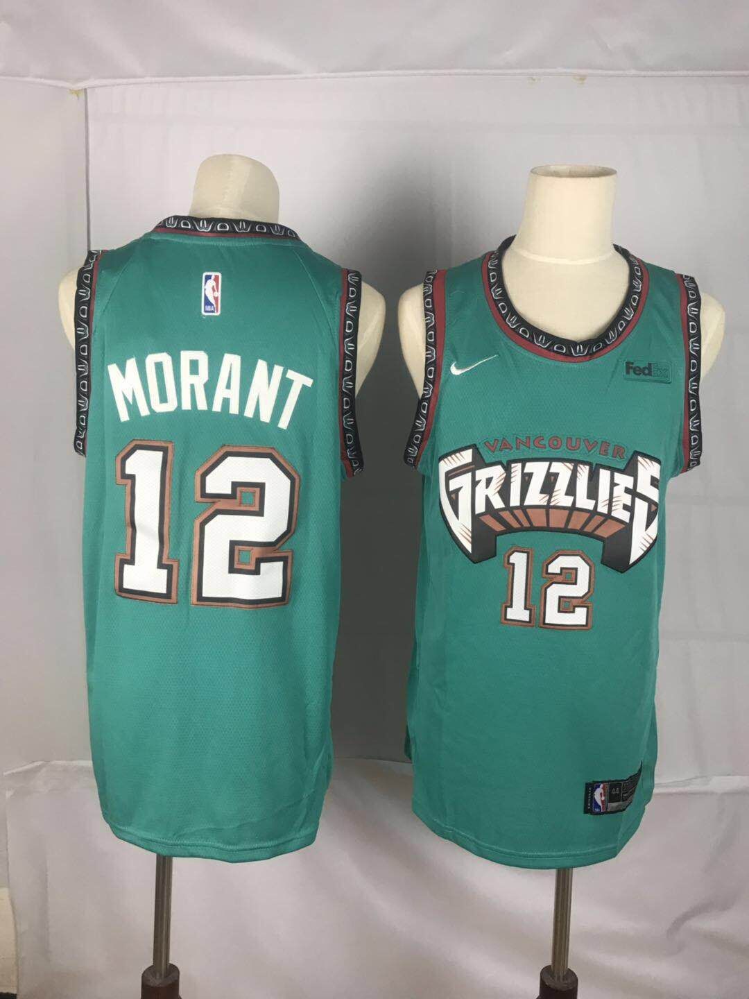 Men Memphis Grizzlies #12 Morant Green Throwback Nike NBA Jerseys->chicago bulls->NBA Jersey